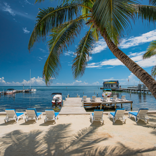 SunBreeze Suites beachfront resort and Caribbean Sea on Ambergris Caye Belize ideal setting for a private group resort buyout event