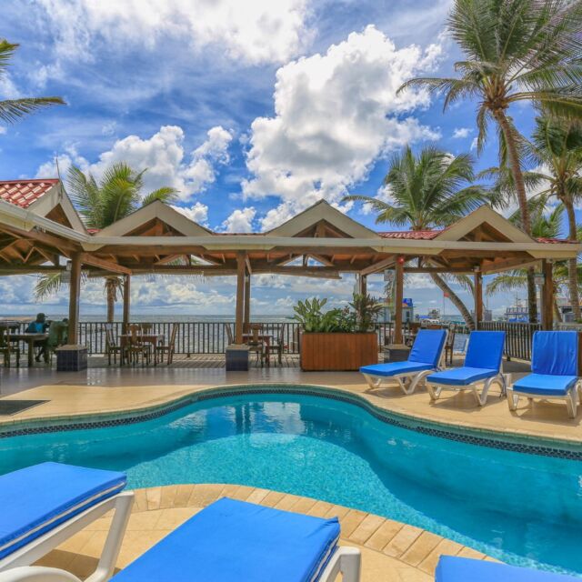 Find your spot by the pool before the day ends.  #sunbreezesuites